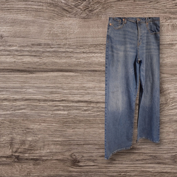 Wild Fable Blue Flare Wide Leg Denim Size 12 - Picture 2 of 8